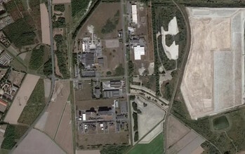 Gravelines - Vue aérienne vue de carte
