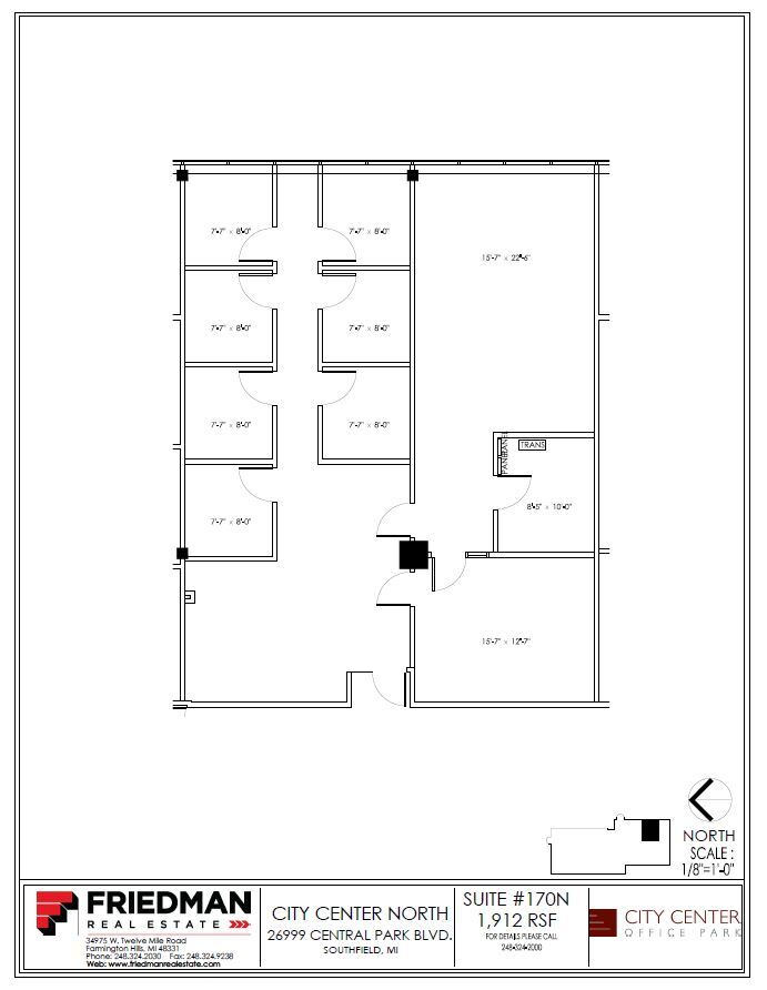 26777-26999 Central Park Blvd, Southfield, MI à louer Plan d’étage– Image 1 sur 2