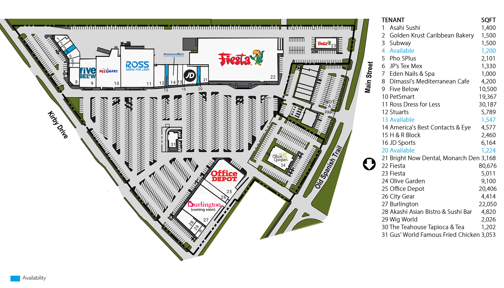 8100-8236 Kirby Dr, Houston, TX à louer Plan de site– Image 1 sur 1