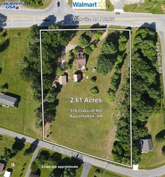 Plus de détails pour 516 Oakville Rd, Appomattox, VA - Terrain à vendre