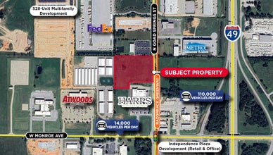 N Goad Springs St, Lowell, AR - Vue aérienne  vue de carte - Image1
