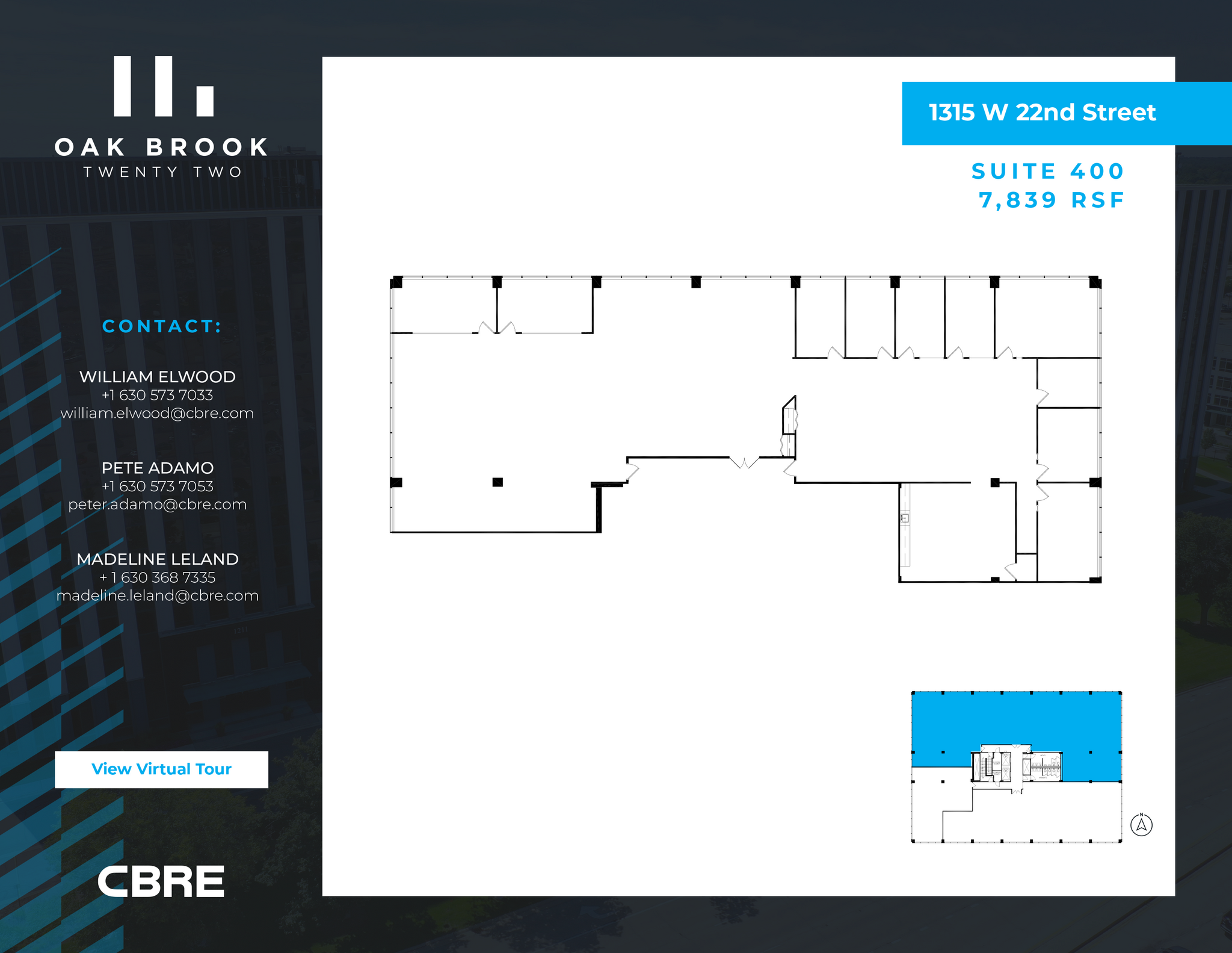 1315 W 22nd St, Oak Brook, IL à louer Plan d’étage– Image 1 sur 12