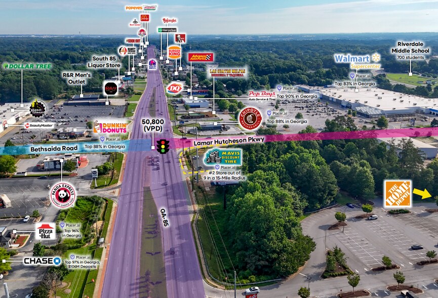 7110 Highway 85, Riverdale, GA à vendre - Photo de l’immeuble – Image 3 sur 6