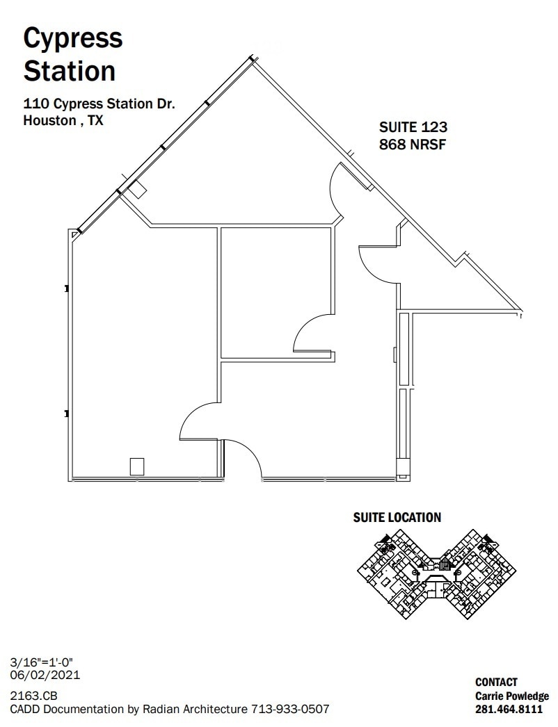 110-140 Cypress Station Dr, Houston, TX à louer Plan d’étage– Image 1 sur 1