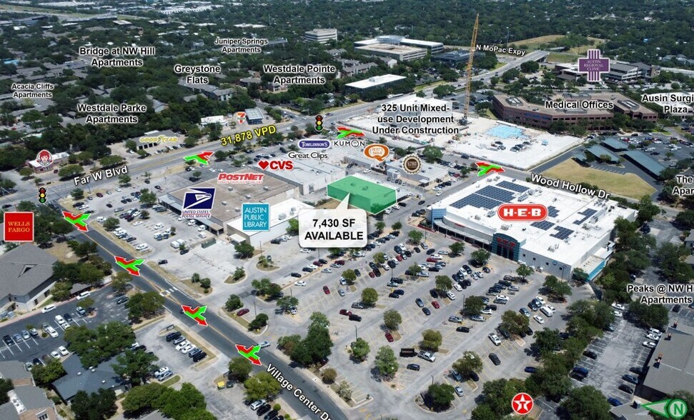 7028 Wood Hollow Dr, Austin, TX à louer - Photo de l’immeuble – Image 3 sur 4