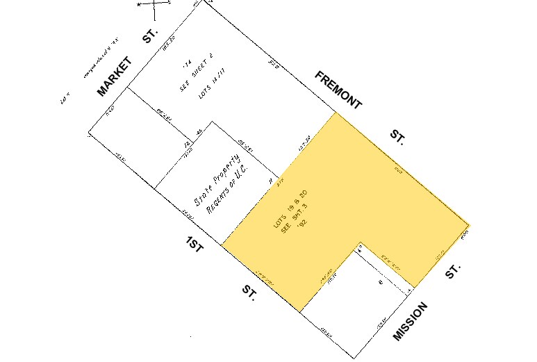 50 Fremont St, San Francisco, CA à louer Plan cadastral– Image 1 sur 2
