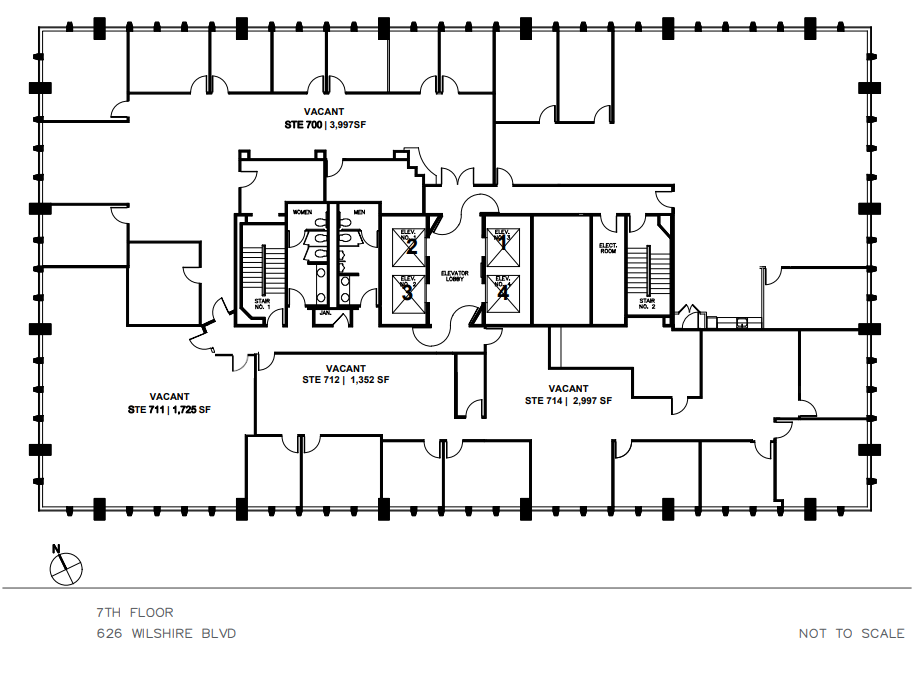 626 Wilshire Blvd, Los Angeles, CA à louer Plan d’étage– Image 1 sur 1