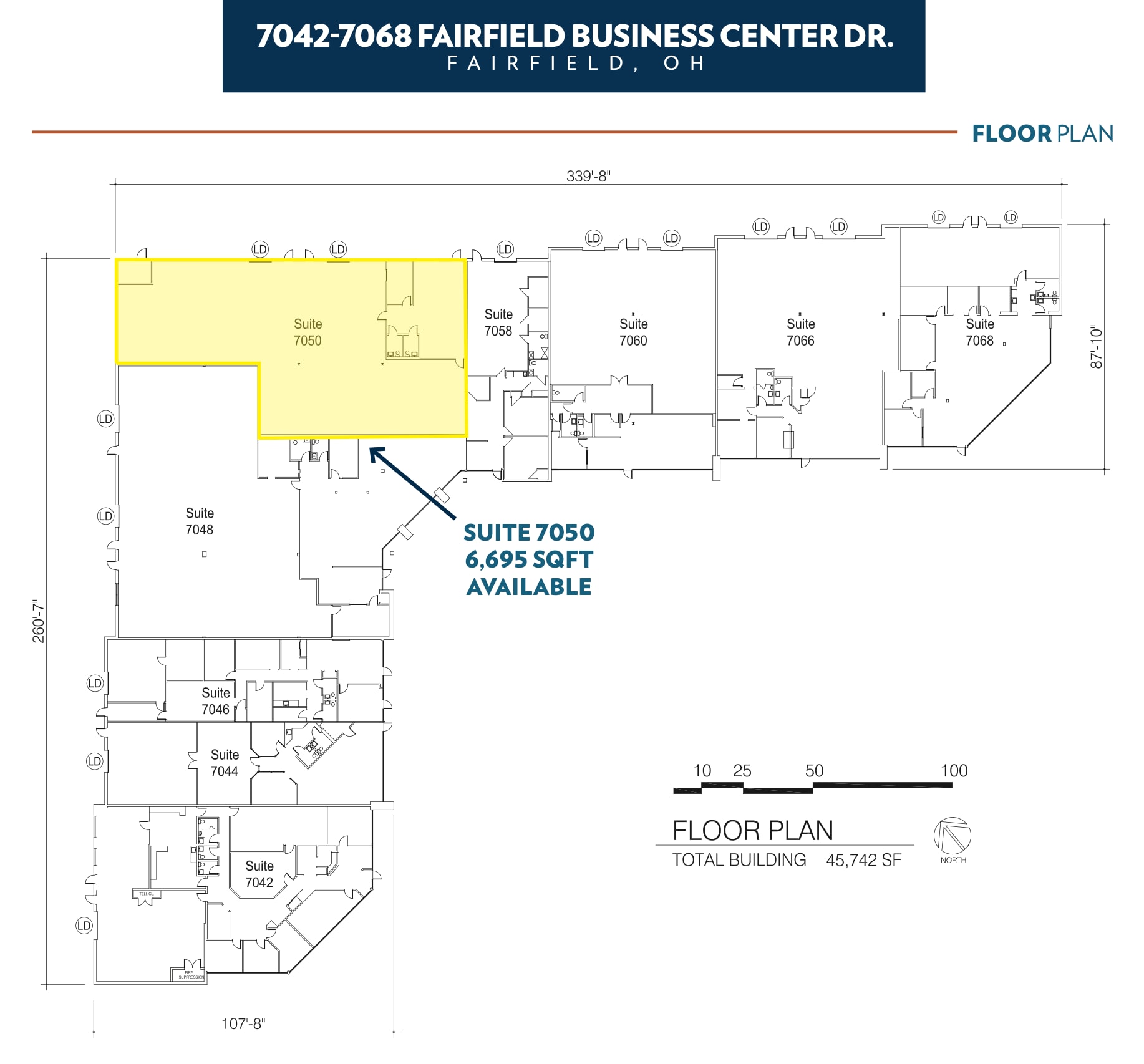 7042-7068 Fairfield Business Dr, Fairfield, OH à louer Plan d’étage– Image 1 sur 1