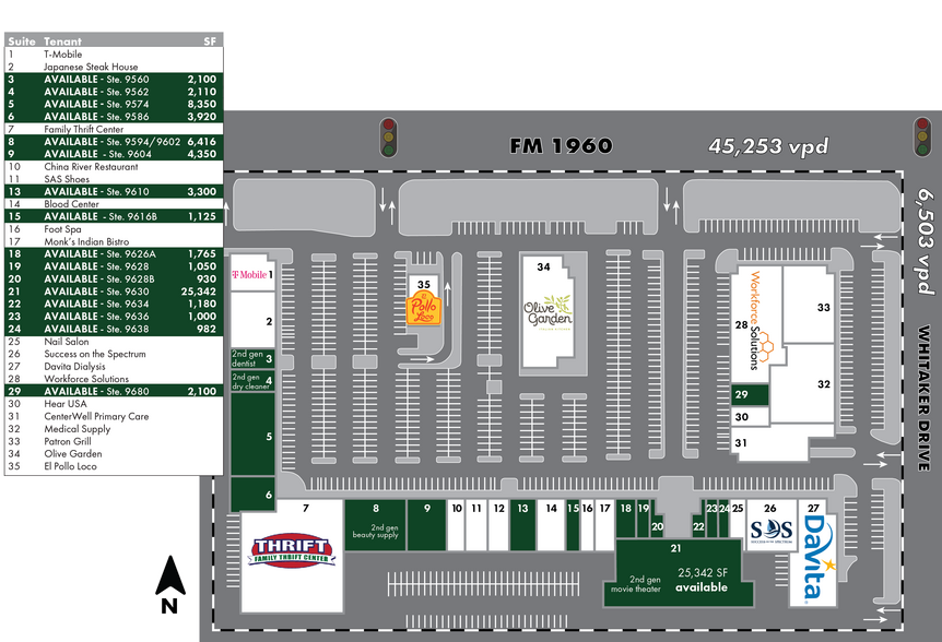 9550-9701 FM 1960 Humble Bypass Rd W, Humble, TX à louer - Plan de site – Image 2 sur 13