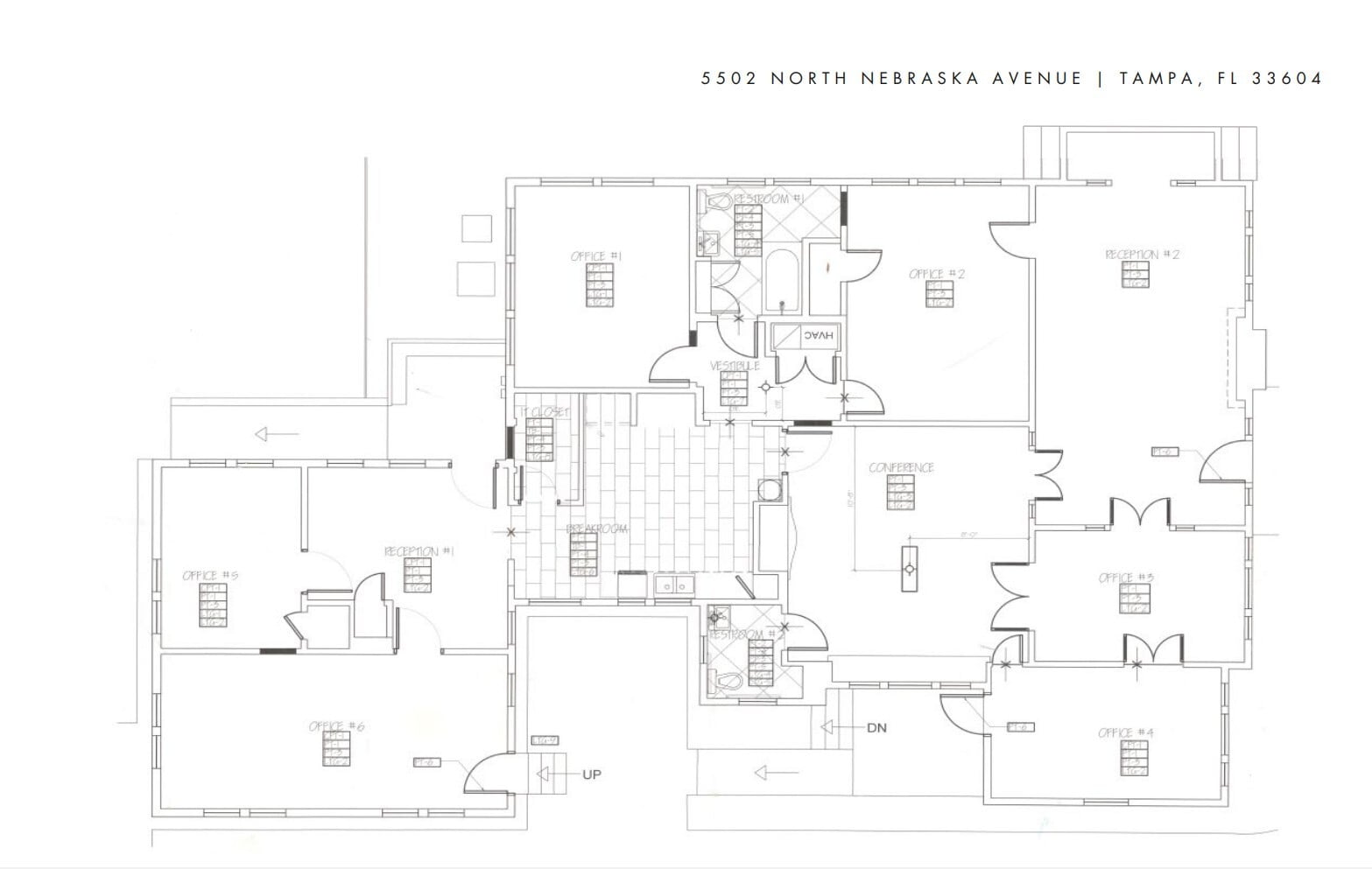 5502 N Nebraska Ave, Tampa, FL à louer Plan d’étage– Image 1 sur 1