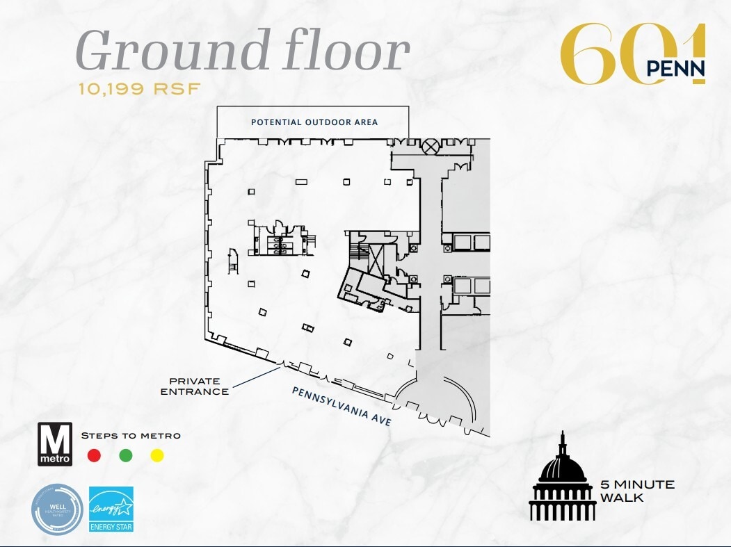 601 Pennsylvania Ave NW, Washington, DC à louer Plan d’étage– Image 1 sur 1