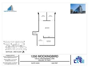 1250 W Mockingbird Ln, Dallas, TX à louer Plan d’étage– Image 1 sur 1