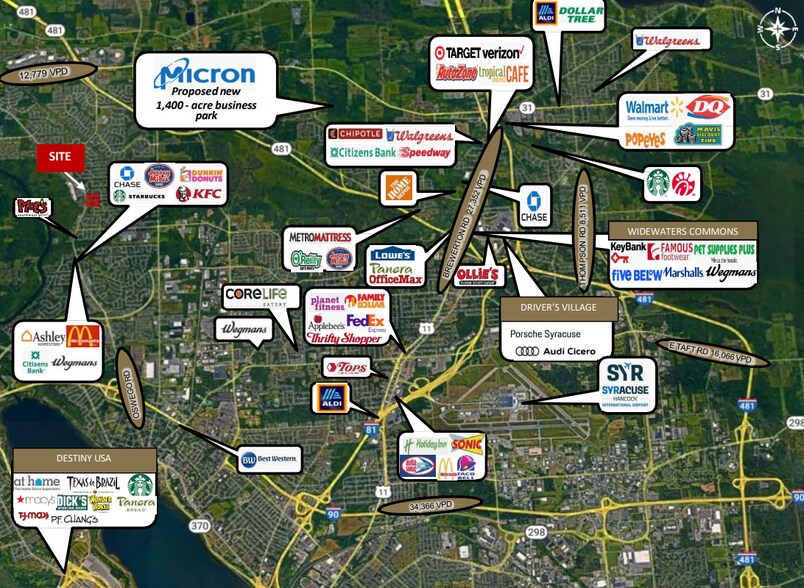 Oswego Road, Liverpool, NY à vendre - Aérien – Image 3 sur 4