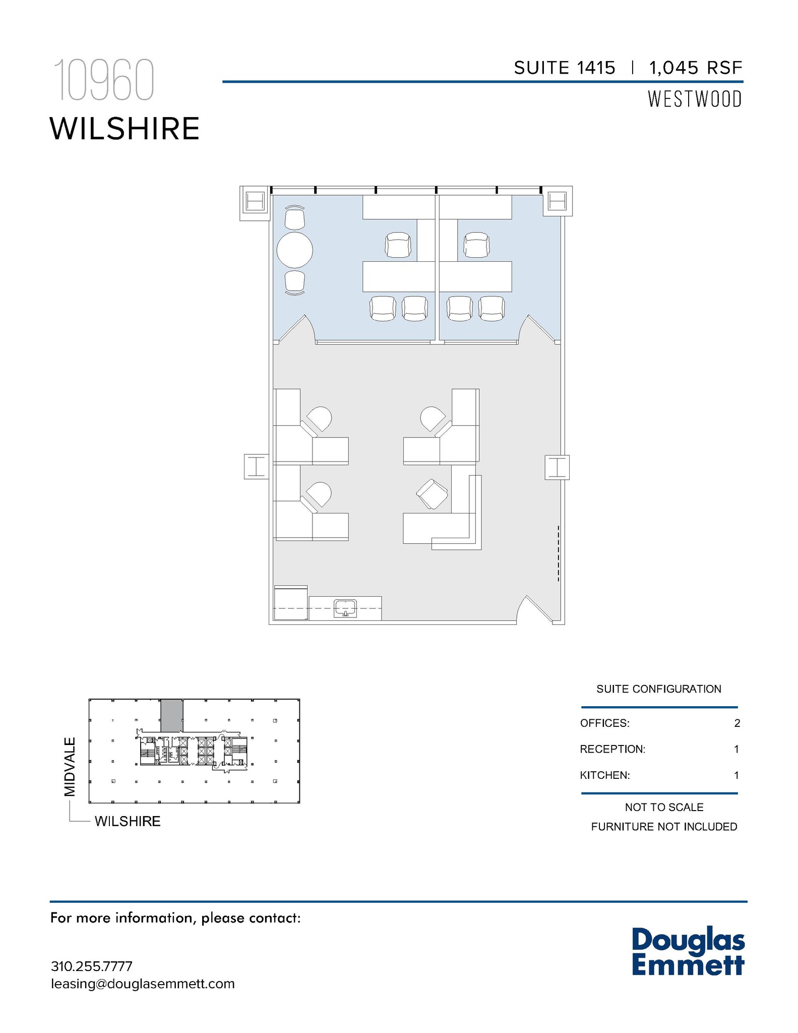 10960 Wilshire Blvd, Los Angeles, CA à louer Plan d’étage– Image 1 sur 1