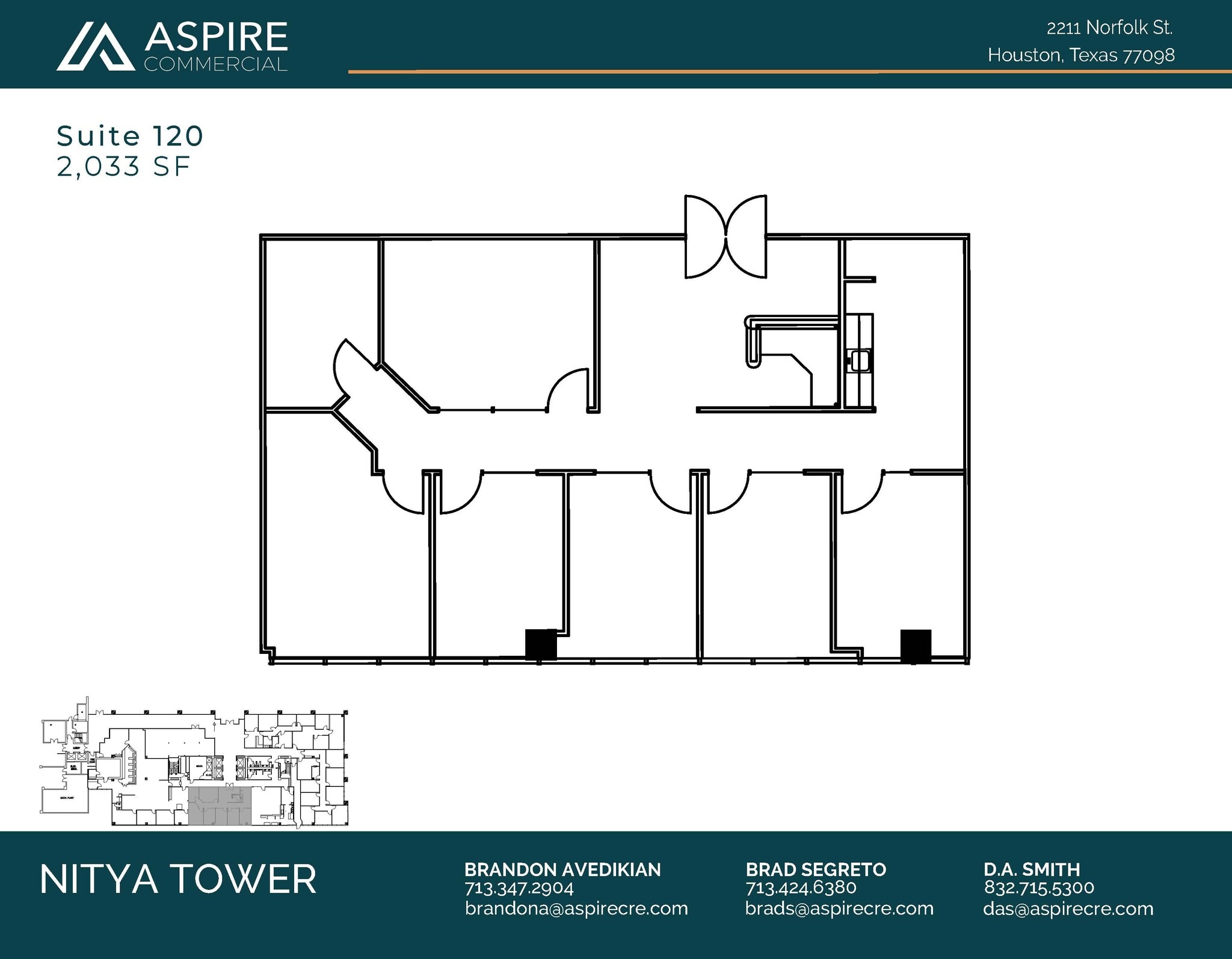 2211 Norfolk St, Houston, TX à louer Plan d’étage– Image 1 sur 1