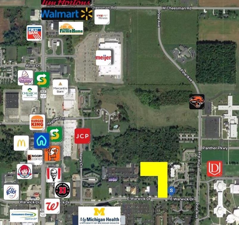 401 Warwick Drive Dr, Alma, MI à louer Carte– Image 1 sur 3