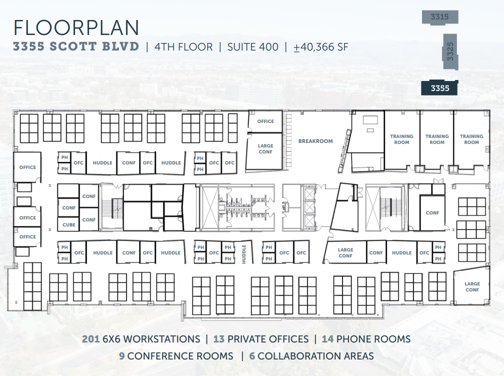 3355 Scott Blvd, Santa Clara, CA à louer Plan d’étage– Image 1 sur 1