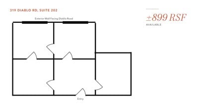 315 Diablo Rd, Danville, CA à louer Plan d’étage– Image 1 sur 1