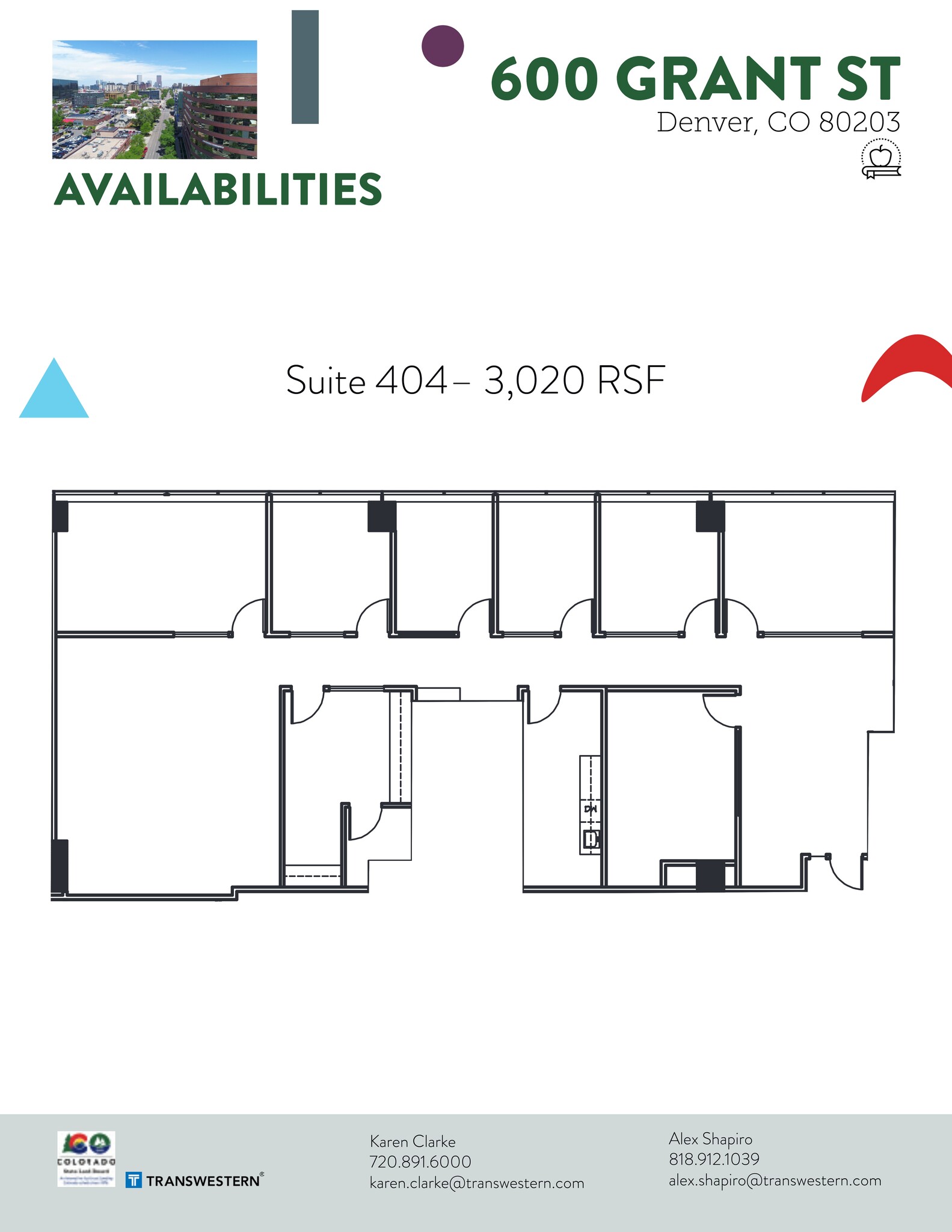 600 Grant St, Denver, CO à louer Plan de site– Image 1 sur 1