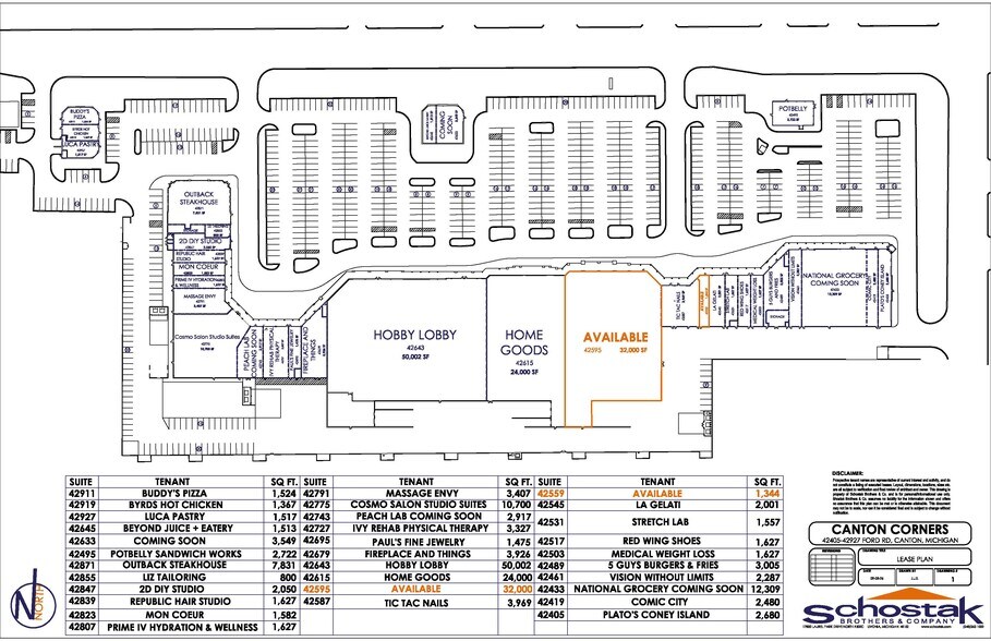 42405-42871 Ford Rd, Canton Township, MI à louer - Plan de site – Image 2 sur 10