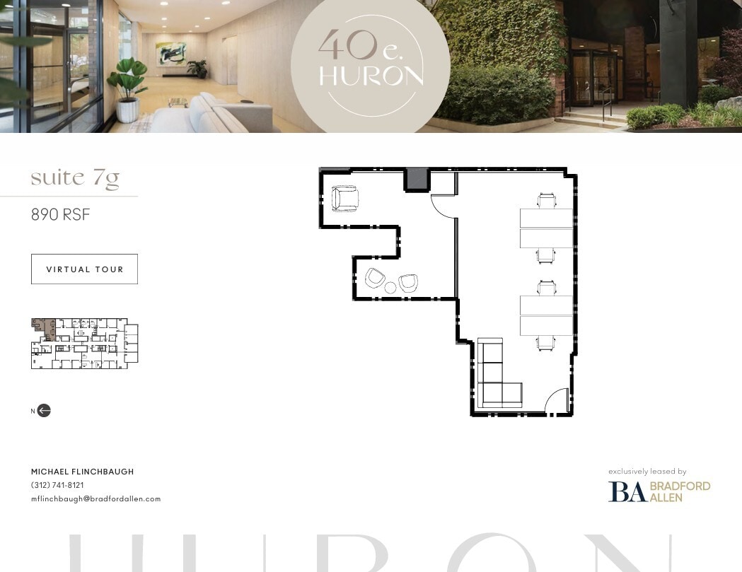 40 E Huron St, Chicago, IL à louer Plan d’étage– Image 1 sur 5