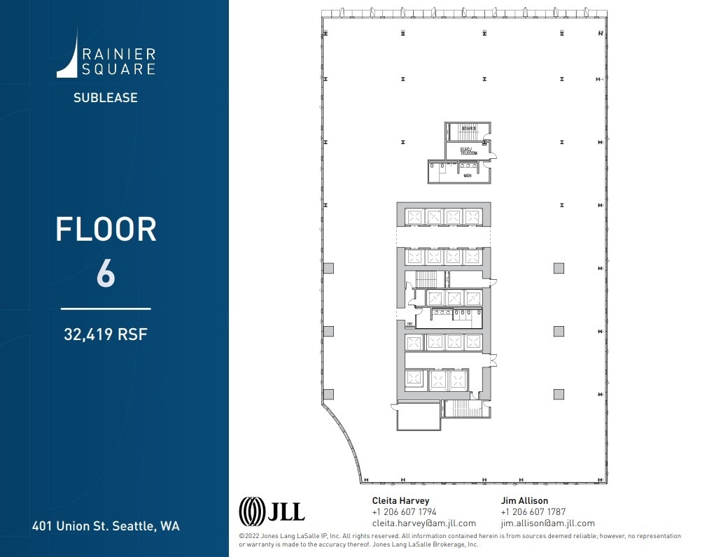 401 Union St, Seattle, WA à louer Plan d’étage– Image 1 sur 1