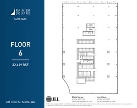 401 Union St, Seattle, WA à louer Plan d’étage– Image 1 sur 1