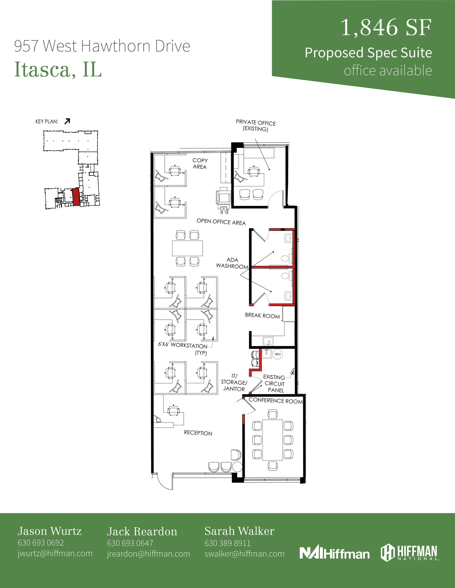 1091-1099 W Hawthorn Dr, Itasca, IL à louer Photo intérieure– Image 1 sur 1