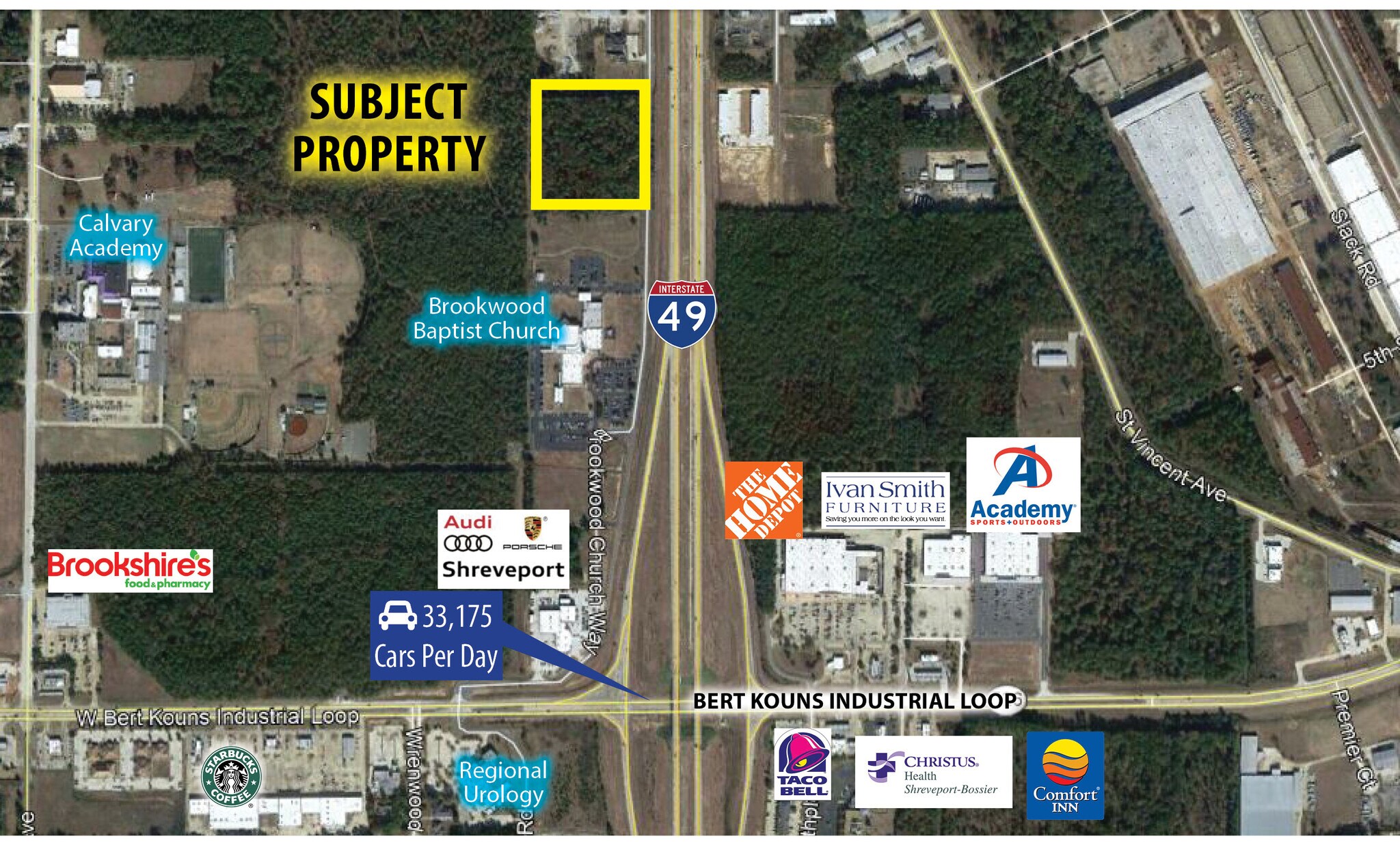 Brookwood Church Way, Shreveport, LA à vendre Aérien– Image 1 sur 2