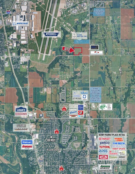 East 47th Street South, Derby, KS à vendre - Aérien – Image 2 sur 2