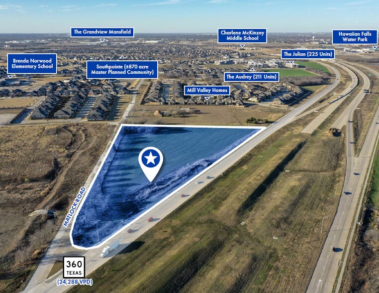 2201 Matlock Rd, Mansfield, TX à vendre - Aérien – Image 3 sur 4