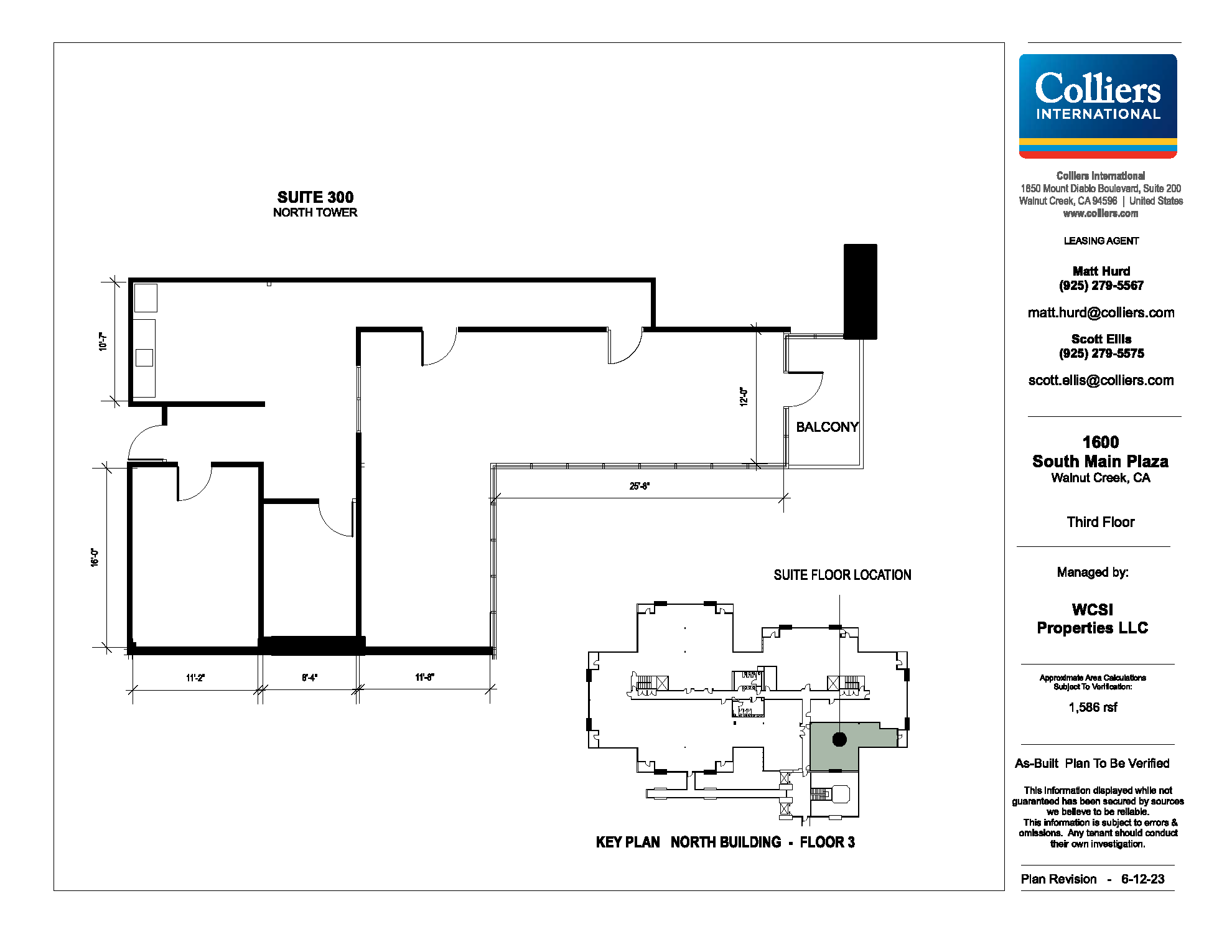 1600 S Main St, Walnut Creek, CA à louer Plan d’étage– Image 1 sur 1
