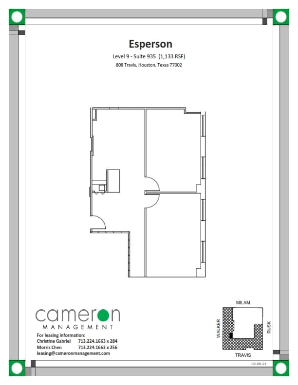 808 Travis St, Houston, TX à louer Plan d’étage– Image 1 sur 1