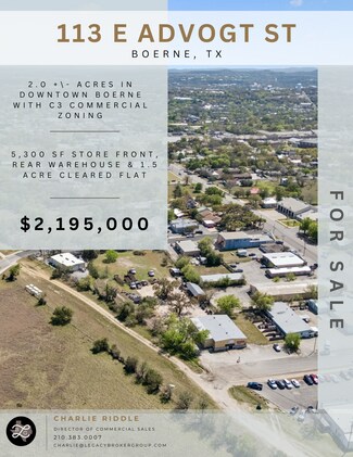 Plus de détails pour 113 E Advogt St, Boerne, TX - Local commercial à vendre