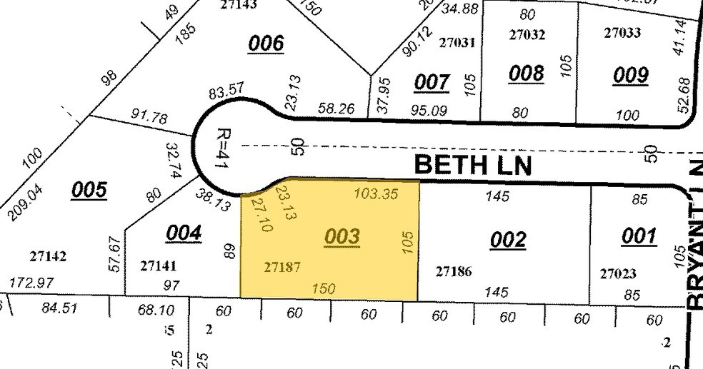 15 Beth Ln, Hamilton, OH à vendre - Plan cadastral – Image 3 sur 6