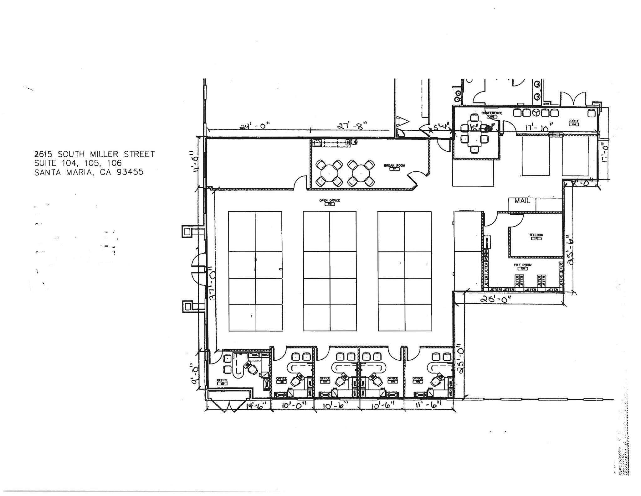 2615 S Miller St, Santa Maria, CA à louer Plan d’étage– Image 1 sur 9