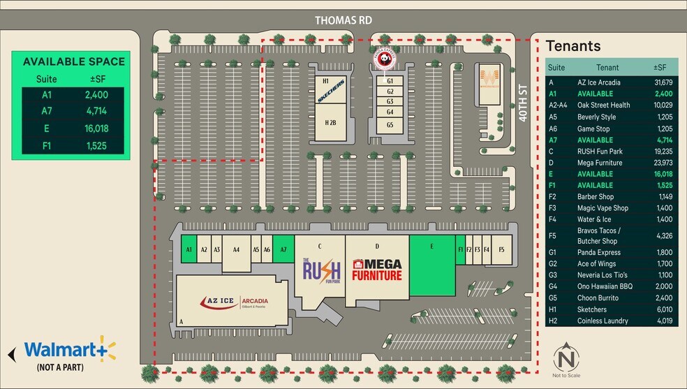 3721-3923 E Thomas Rd, Phoenix, AZ à louer - Plan de site – Image 2 sur 2