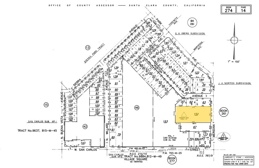 259 Meridian Ave, San Jose, CA à vendre - Plan cadastral – Image 2 sur 4