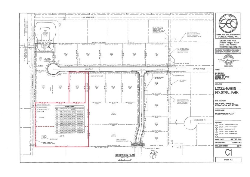 1165 NW Park Ave, Estacada, OR à vendre - Plan de site – Image 3 sur 3