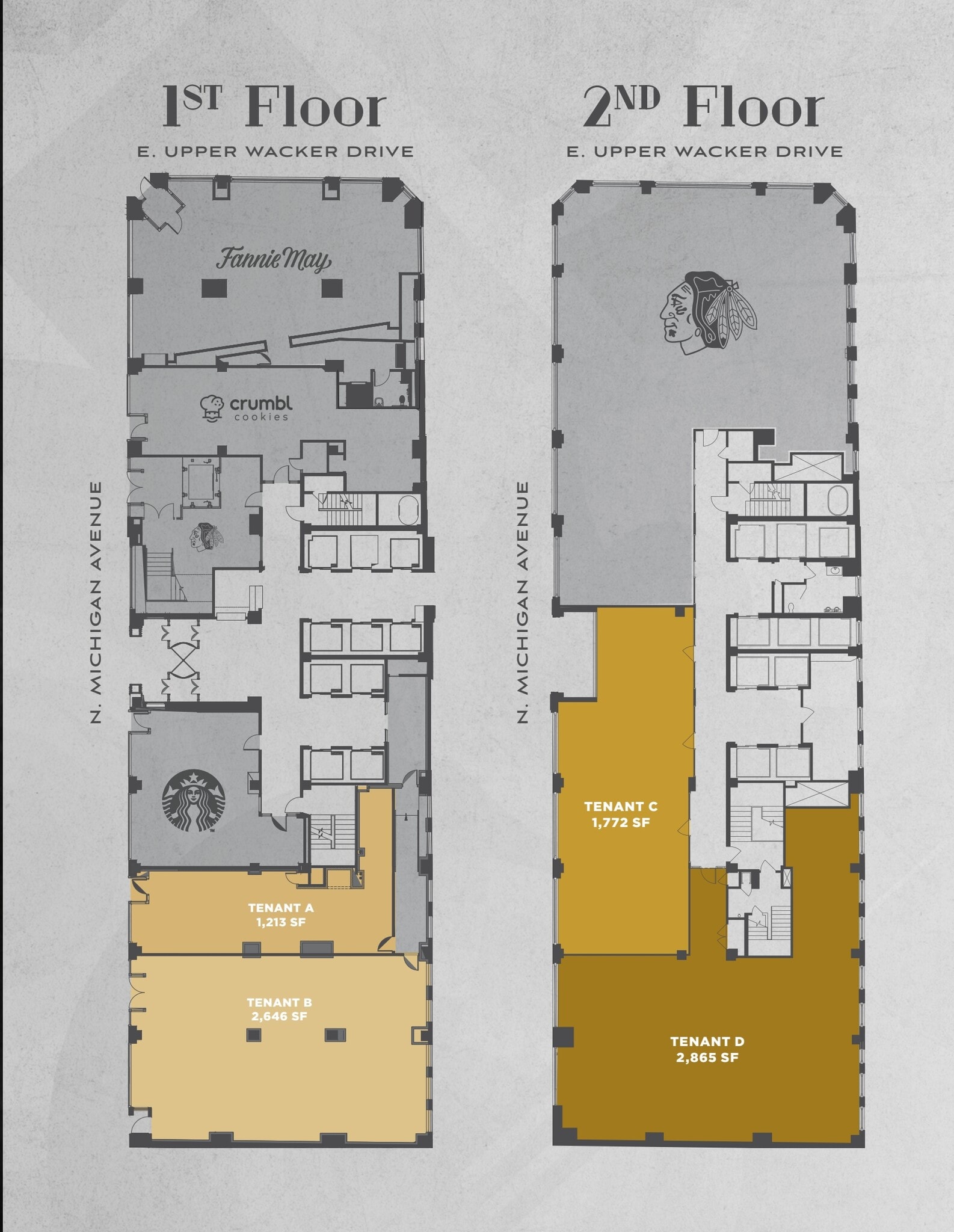 333 N Michigan Ave, Chicago, IL à louer Plan d’étage– Image 1 sur 1