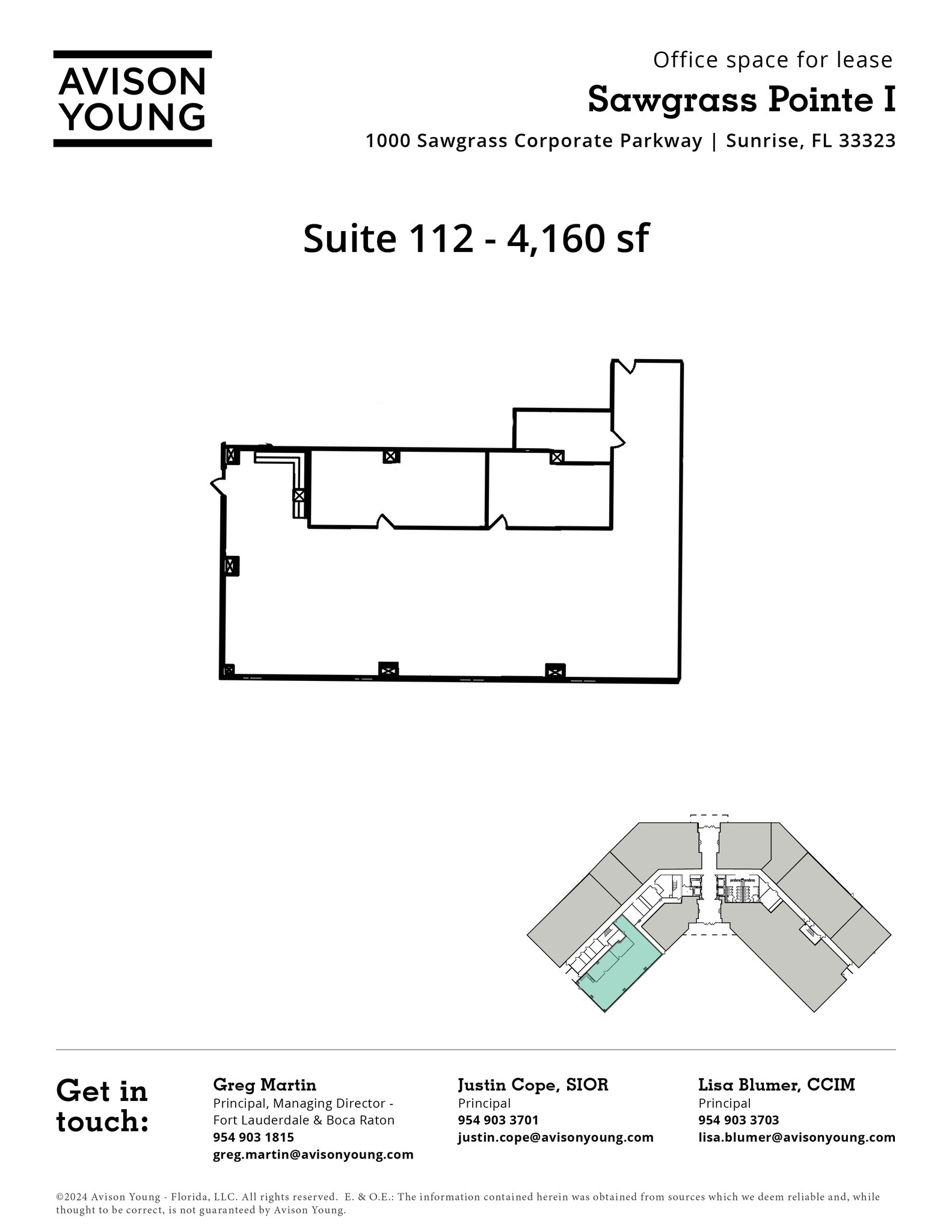 1000 Sawgrass Corporate Pkwy, Sunrise, FL à louer Plan d’étage– Image 1 sur 1