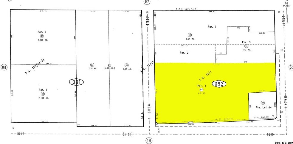 191 N Vineyard Ave, Ontario, CA à vendre - Plan cadastral – Image 3 sur 4