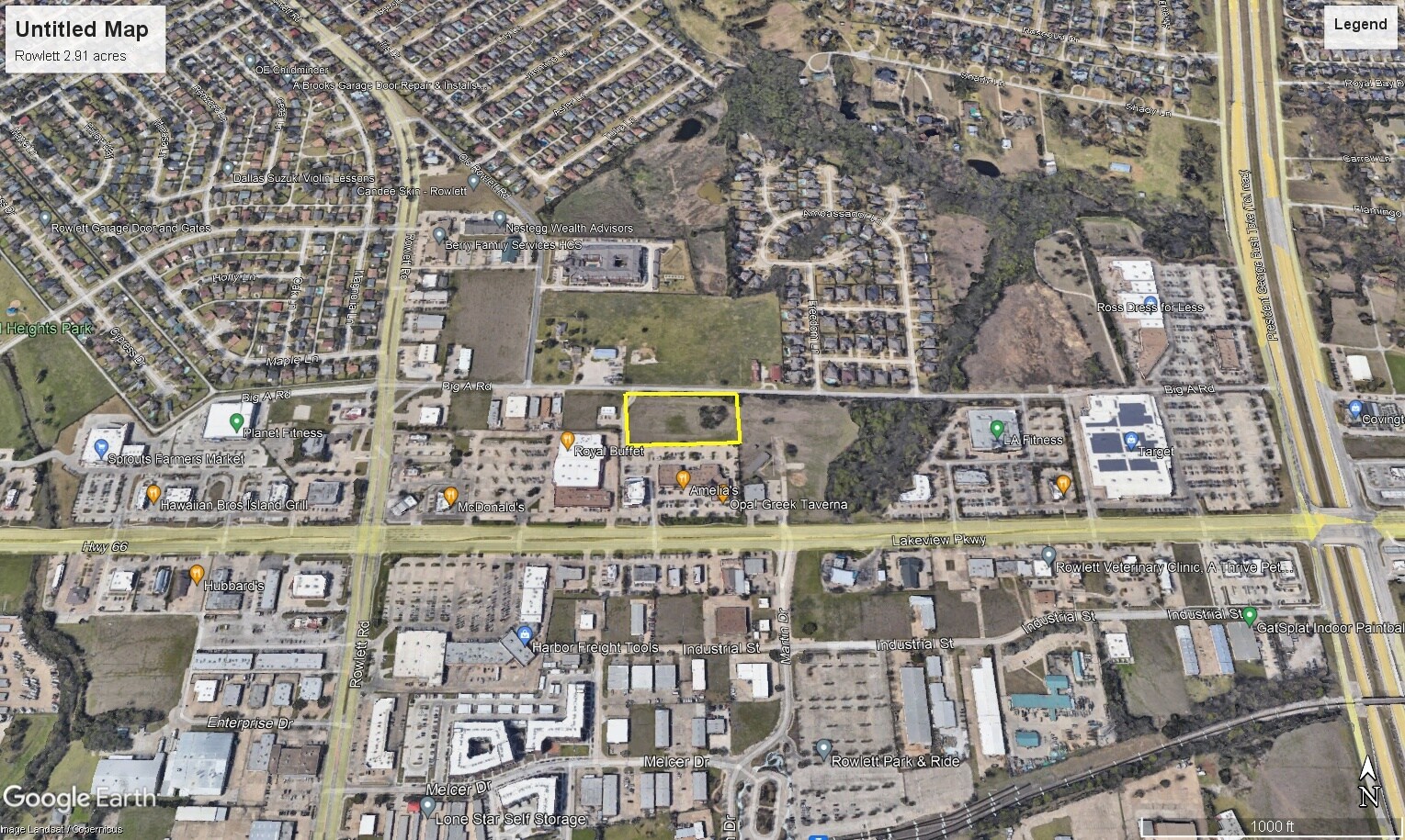 3802 Big A Rd, Rowlett, TX à vendre Aérien– Image 1 sur 4