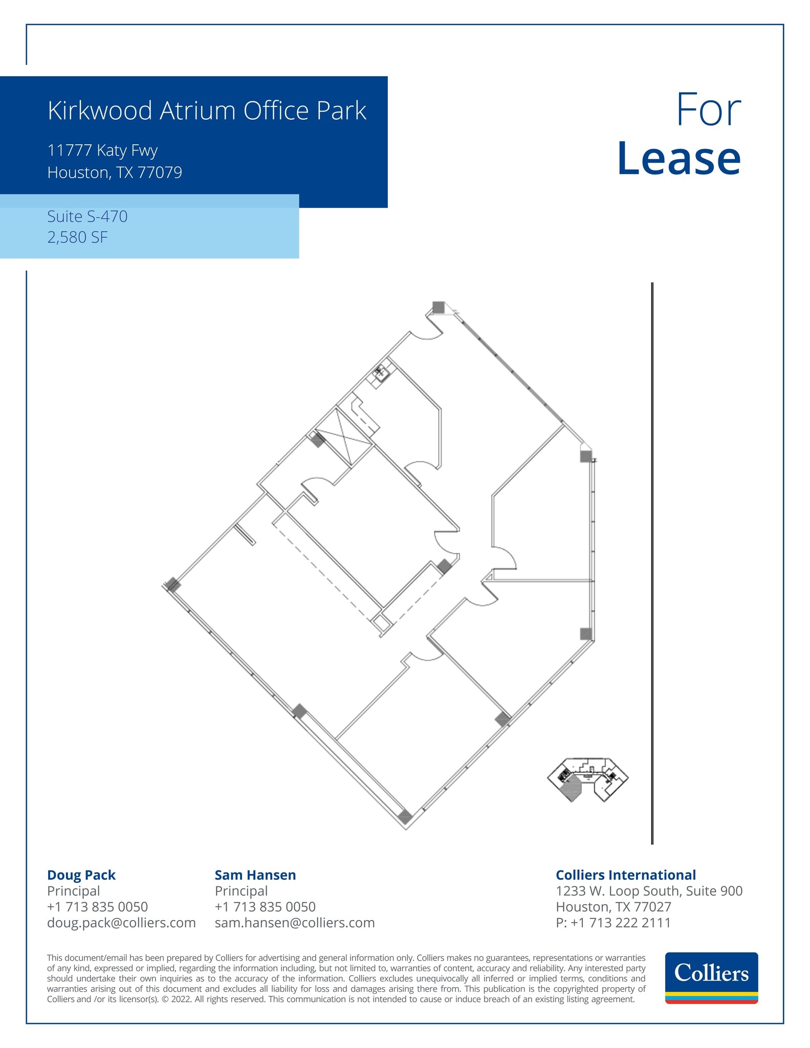 11777 Katy Fwy, Houston, TX à louer Plan de site– Image 1 sur 2