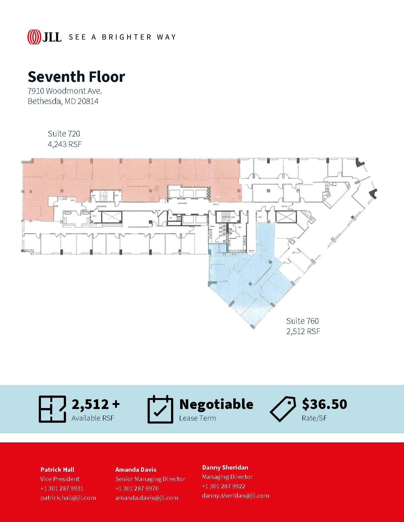 7910 Woodmont Ave, Bethesda, MD à louer Plan d’étage– Image 1 sur 1