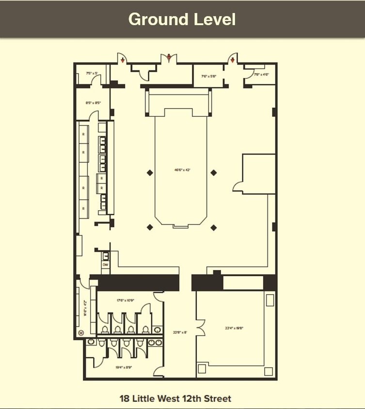 18 Little W 12th St, New York, NY à louer Plan d’étage– Image 1 sur 1