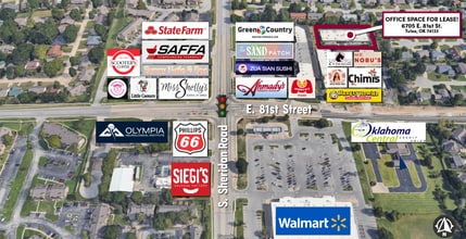 6703-6709 E 81st St, Tulsa, OK - Vue aérienne vue de carte