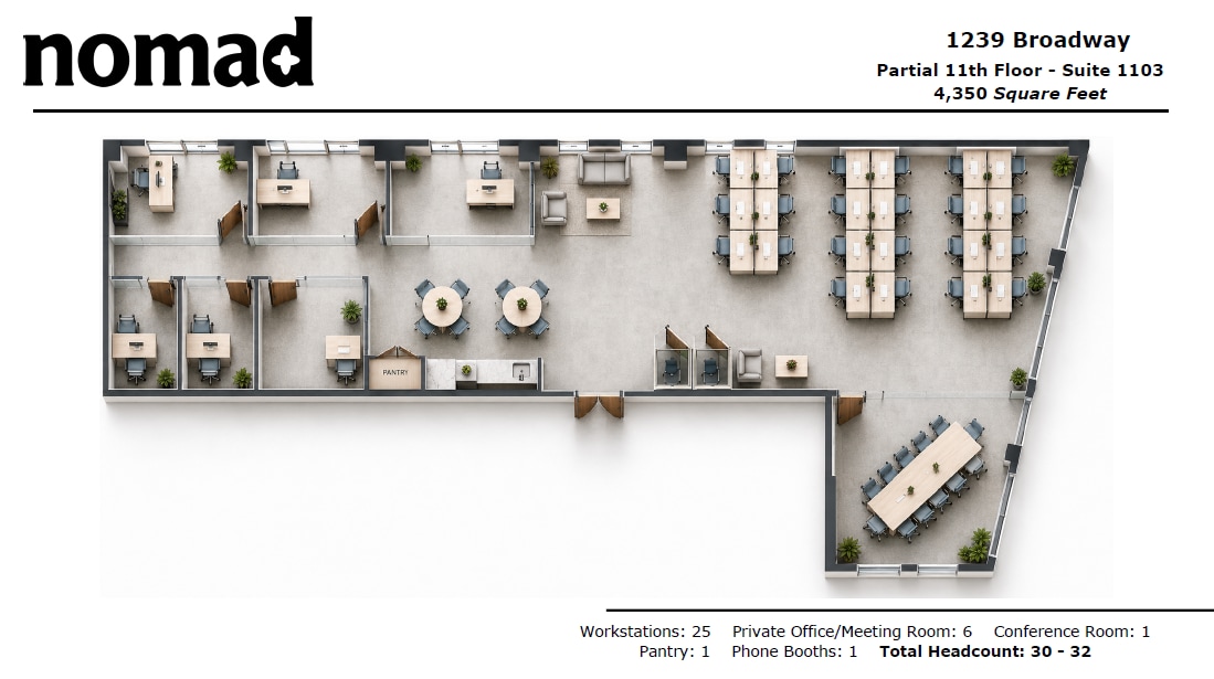 1237-1239 Broadway, New York, NY à louer Plan d’étage– Image 1 sur 5