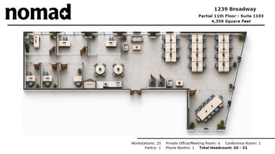 1237-1239 Broadway, New York, NY à louer Plan d’étage– Image 1 sur 5