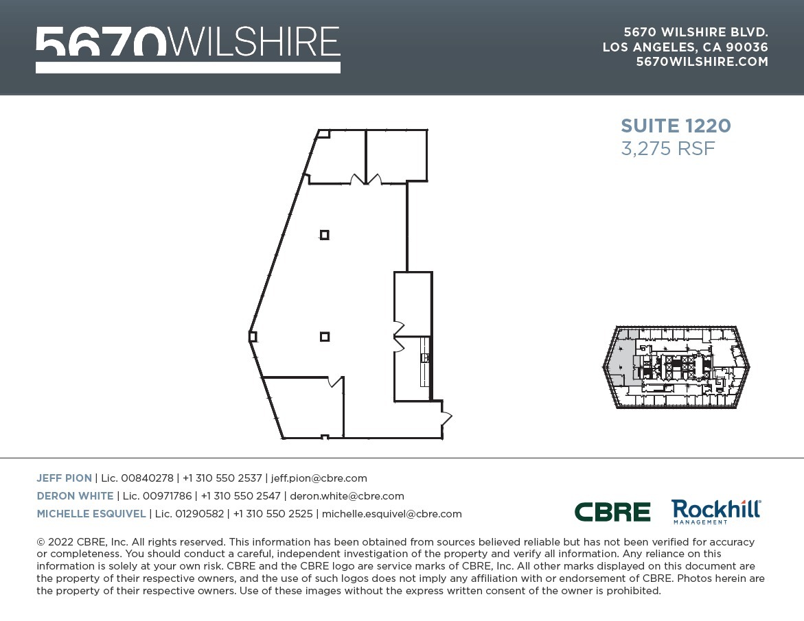 5670 Wilshire Blvd, Los Angeles, CA à louer Plan d’étage– Image 1 sur 1